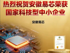安徽易芯成功入選國家科技型中小企業庫！